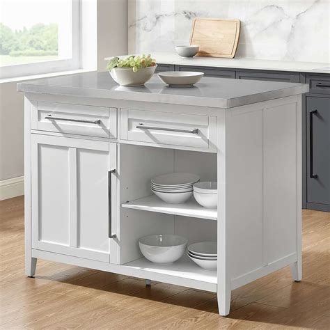 stanless steel top kitchen islands cabinet|kitchen island with stainless steel top.